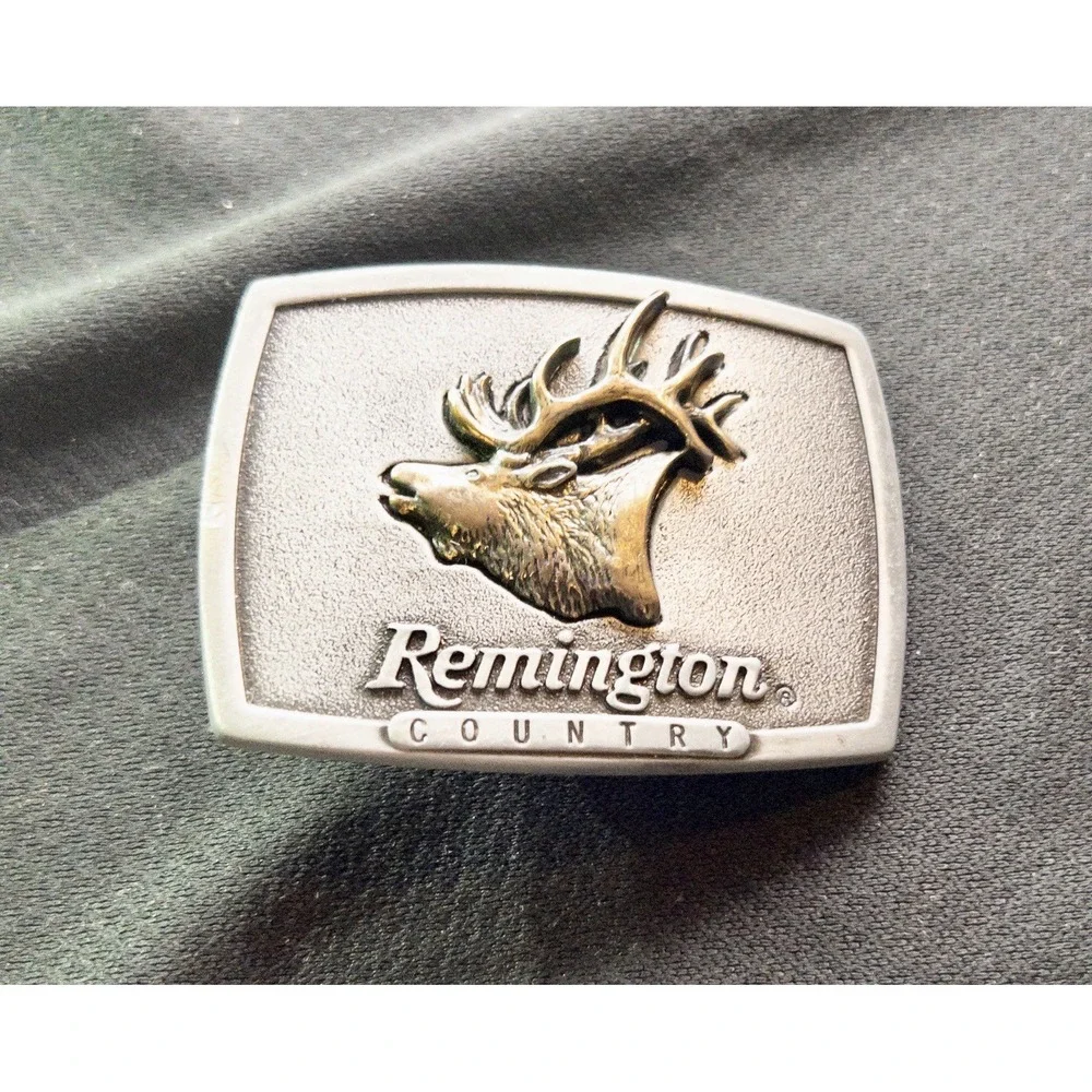 Vintage 1986 Remington Bugling Elk Belt Buckle Sculpted By Sid Bell Made In USA‎